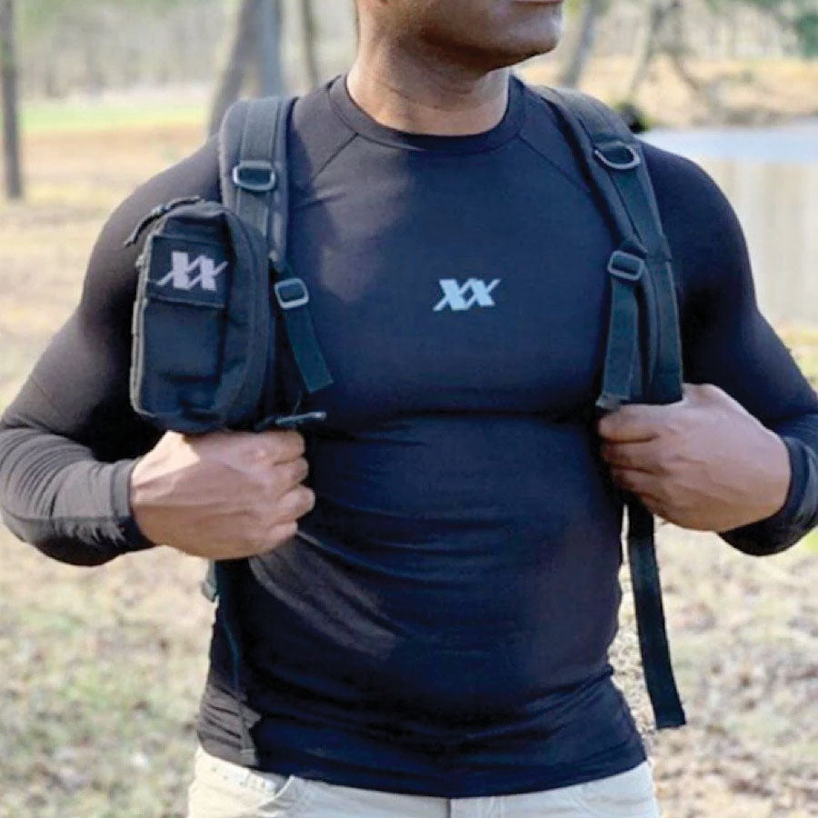 221B Tactical Maxx-Dri Silver Elite Long Sleeve Shirt Black-Tactical Gear UK