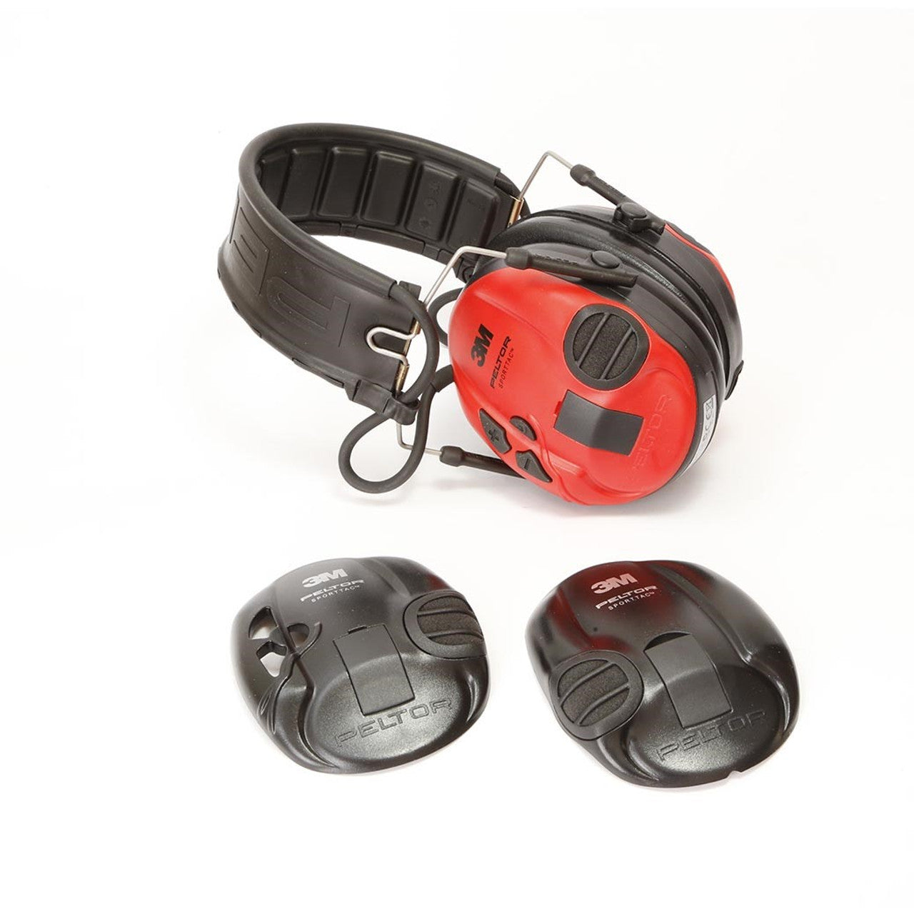 3M Peltor SportTac Hunting Model Folding Headband Interchangeable Red and Black-Tactical Gear UK