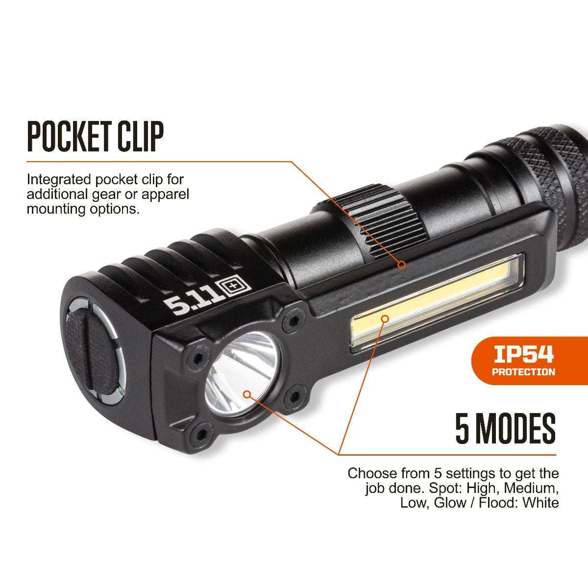 5.11 Rapid 1AA 200 Lumens LED Headlamp-Tactical Gear UK