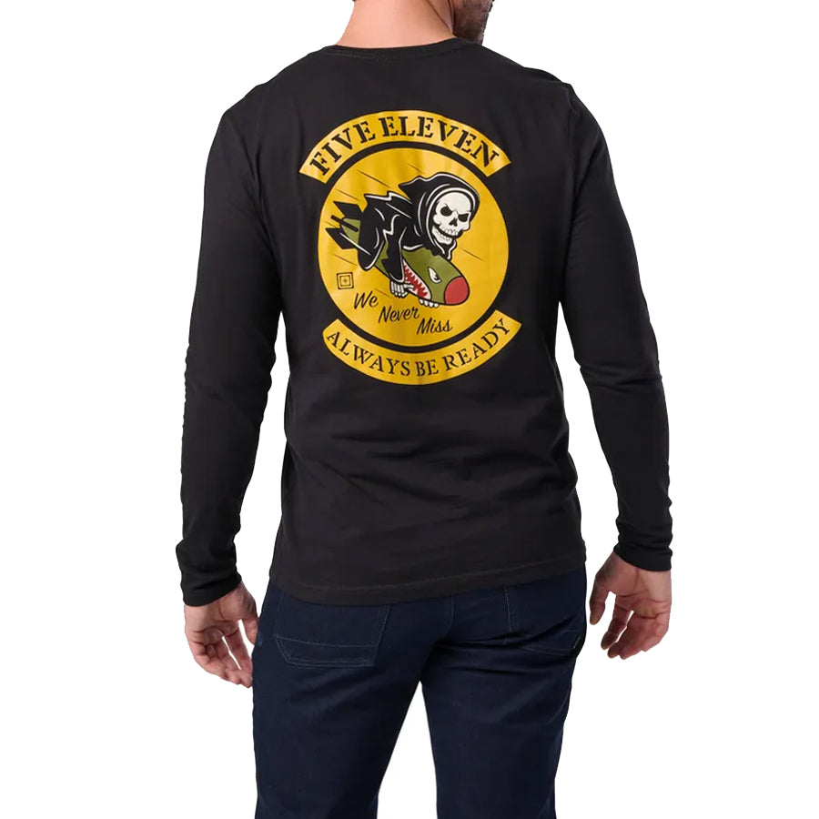 5.11 Tactical Battle Tested Long Sleeve Tee Black-Tactical Gear UK