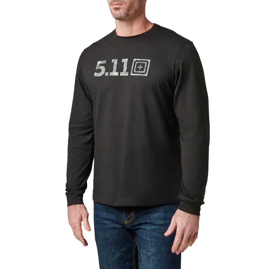 5.11 Tactical Camo Logo Fill Long Sleeve Tee-Tactical Gear UK