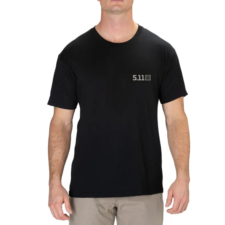 5.11 Tactical Cut Above Tee Short Sleeve Shirt Black-Tactical Gear UK