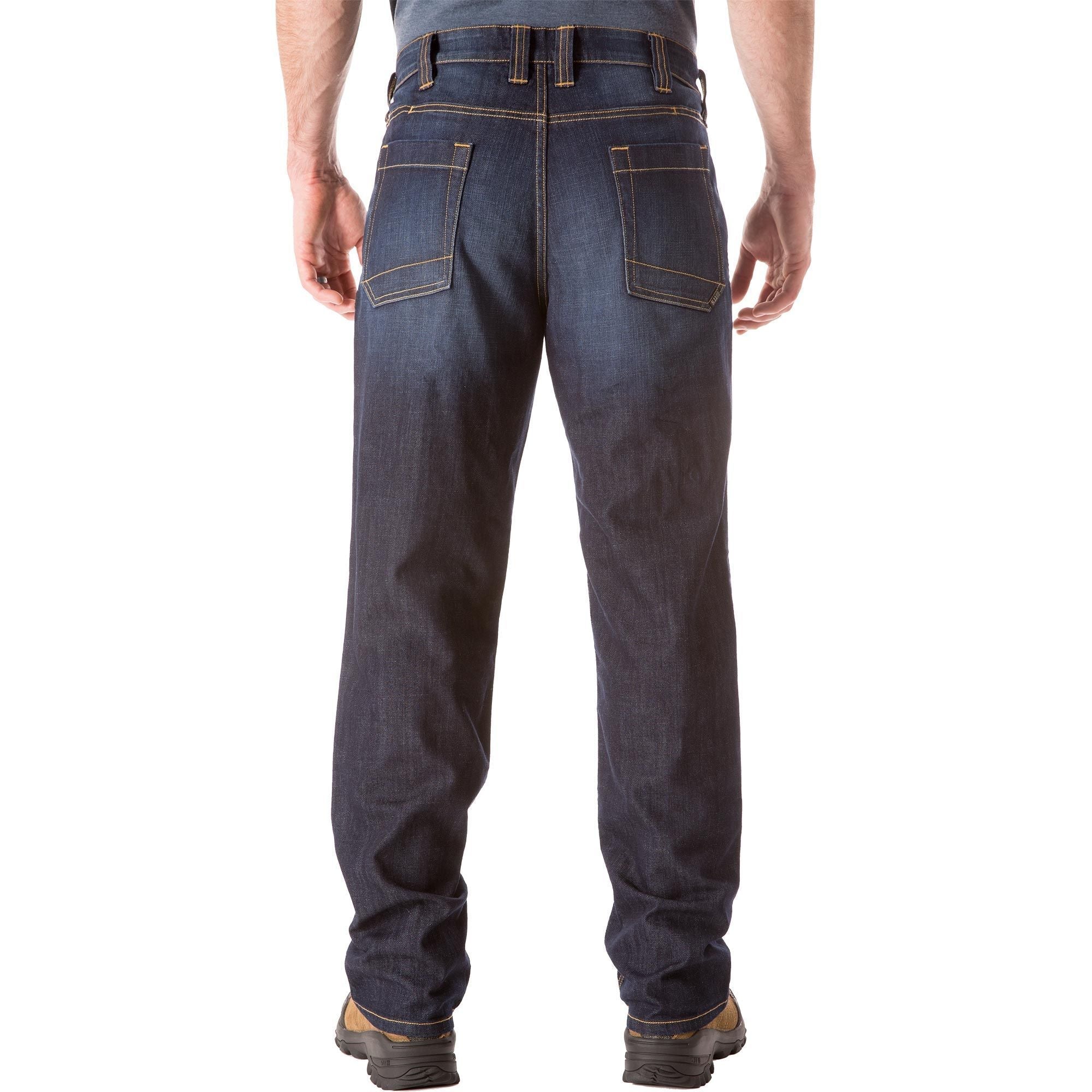 5.11 Tactical Defender Flex Straight Jeans Dark Wash Indigo-Tactical Gear UK