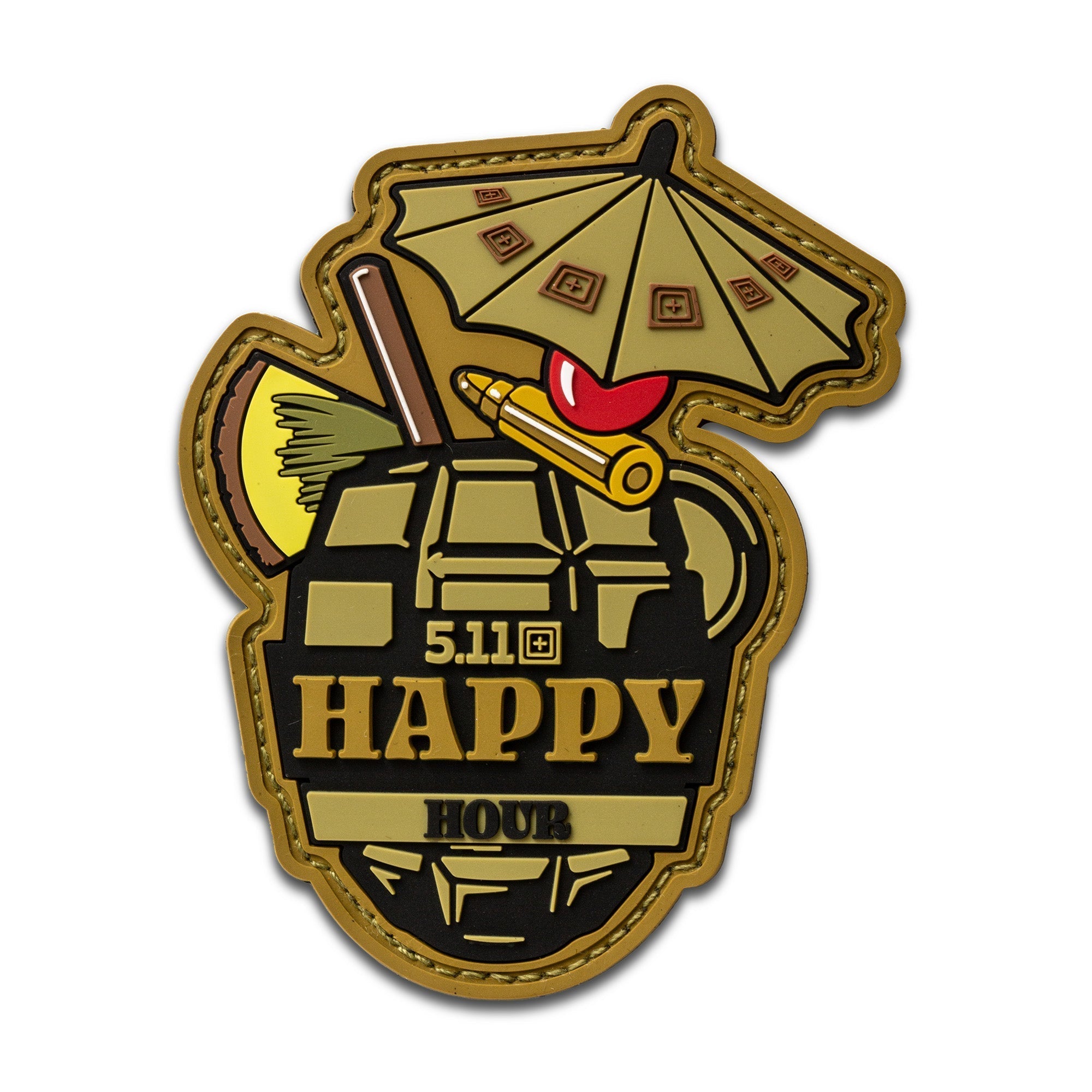 5.11 Tactical Happy Hour V2 Patch Military Green-Tactical Gear UK
