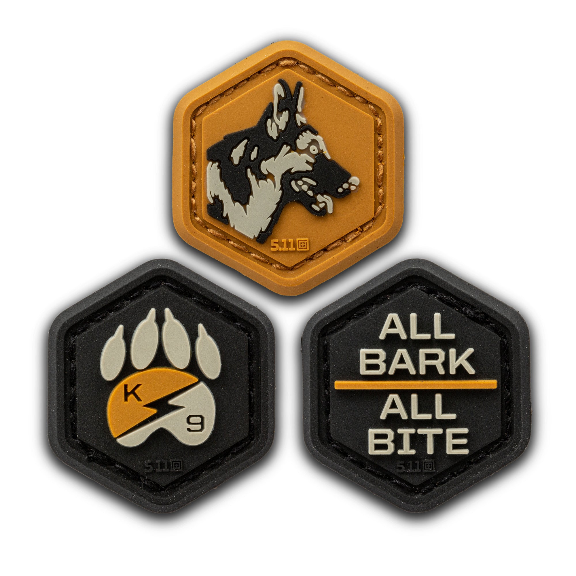 5.11 Tactical K9 Hex Patch Old Gold-Tactical Gear UK