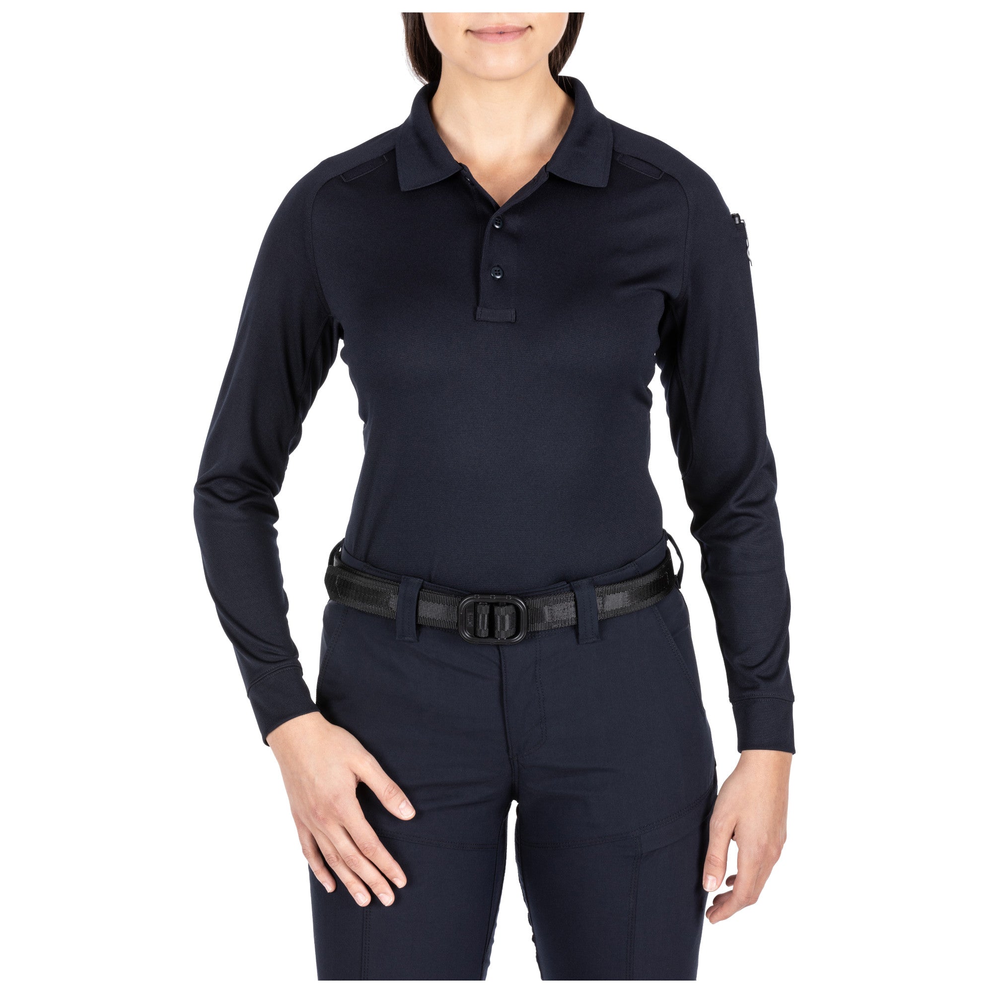 5.11 Tactical Women's Performance Long Sleeve Polo Dark Navy-Tactical Gear UK
