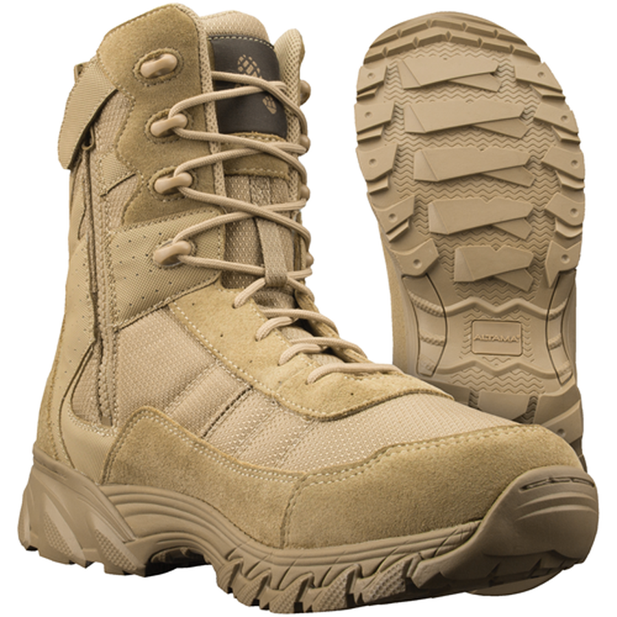 Altama Vengeance SR 8" Tan Side Zip Boot-Tactical Gear UK