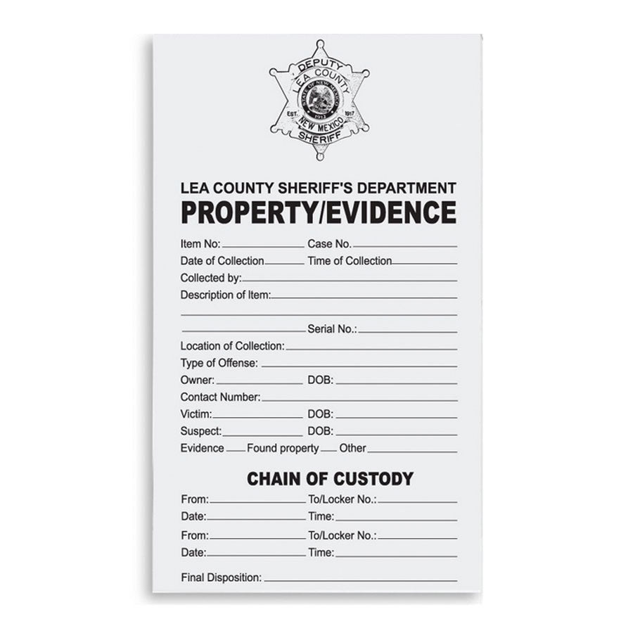 Arrowhead Forensics Evidence "Custom" Chain of Custody Label 4” x 6” - 100/pk-Tactical Gear UK