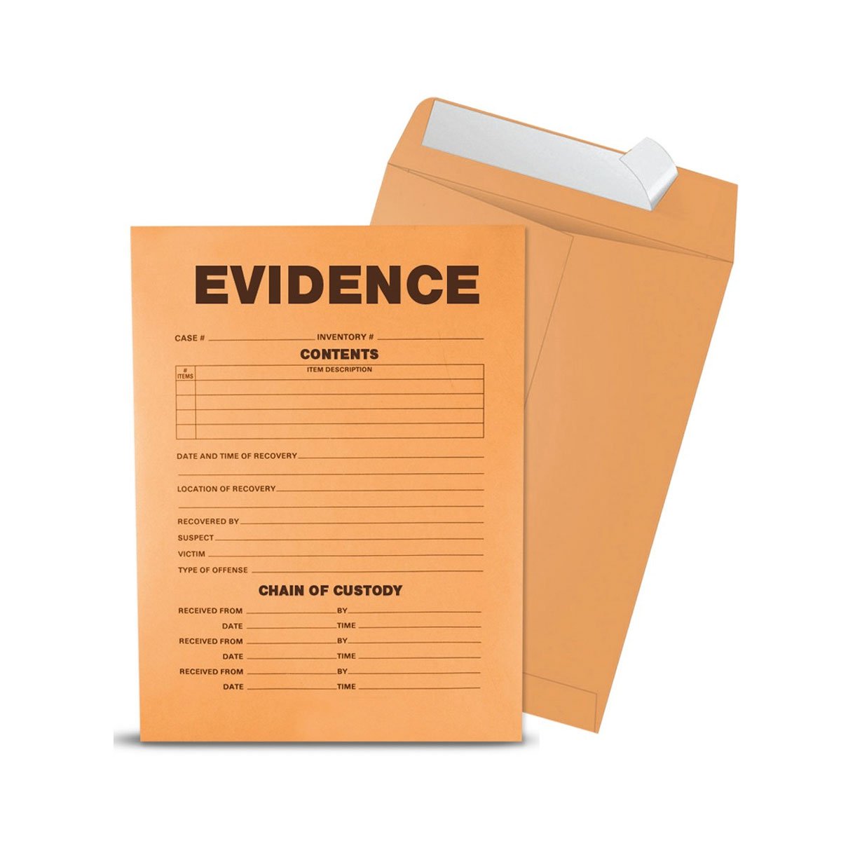 Arrowhead Forensics Printed Evidence Envelopes 100 pack-Tactical Gear UK