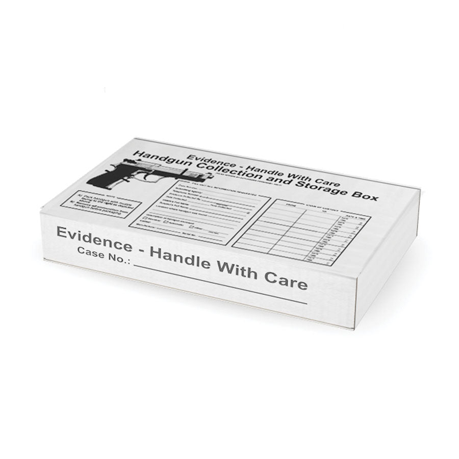 Arrowhead Forensics Printed Tie Down Large Weapons Boxes - Pistol Box - 12 x 7.5 x 2 inches - 25/pk-Tactical Gear UK