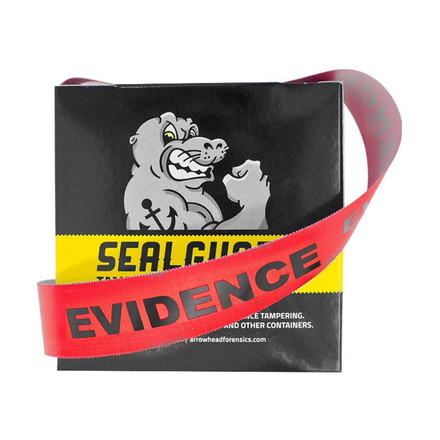Arrowhead Forensics SealGuard Split Back Evidence Tape Solid Red "Evidence" Imprint 1.375" x 108'-Tactical Gear UK