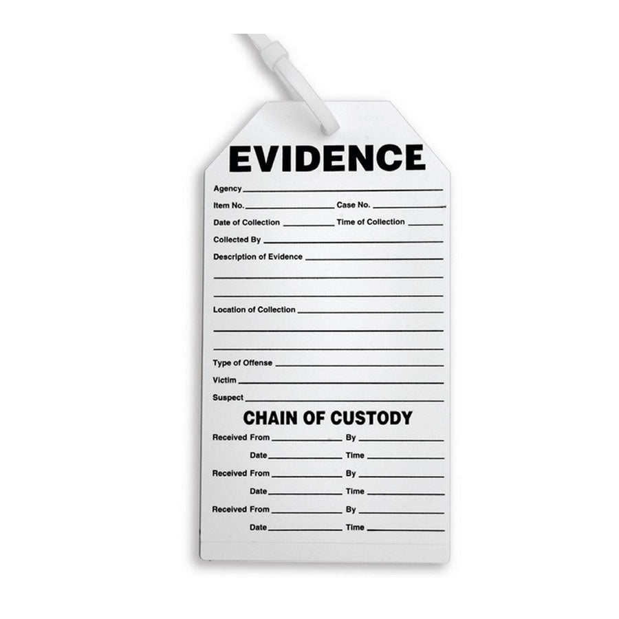 Arrowhead Forensics Sureseal Adhesive Combo Tag & Labels - ”Evidence Chain of Custody” - 3.5" x 6" - 100 labels/pk-Tactical Gear UK