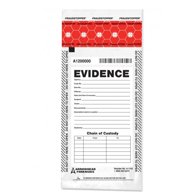 Arrowhead Forensics SureSeal Tamper Indicating Evidence Bags-Tactical Gear UK