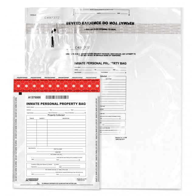 Arrowhead Forensics SureSeal Tamper Indicating Inmate Personal Property Storage Bag - 20” x 20” - 100/pk-Tactical Gear UK