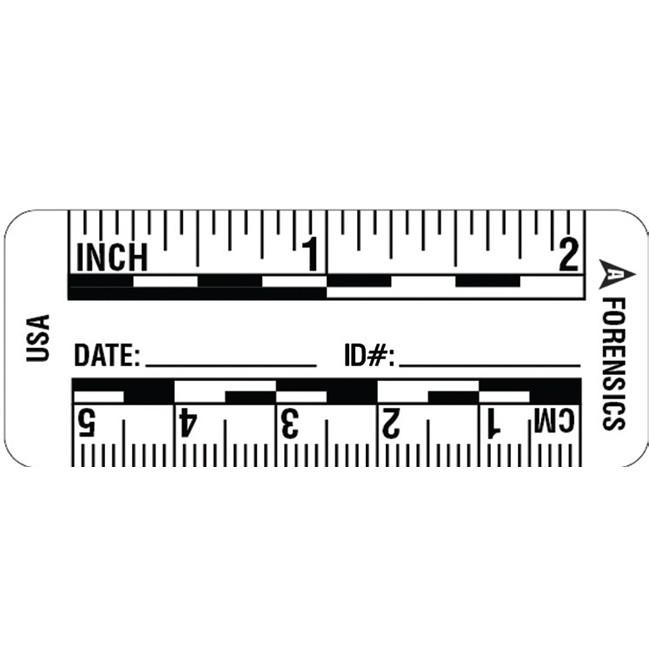 Arrowhead Forensics SureSeal™ Adhesive Photo Scales - White - 2"/5 cm - 200/roll-Tactical Gear UK