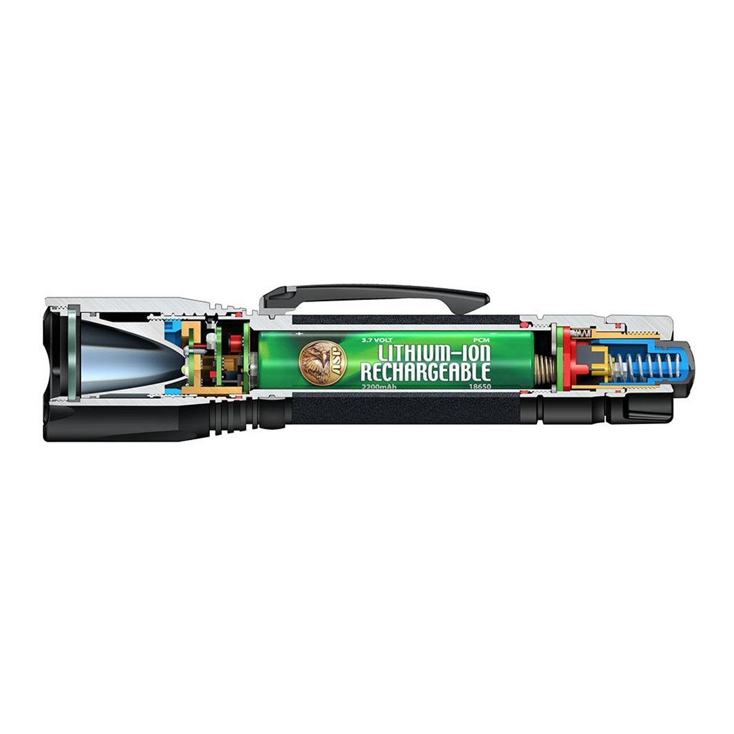 ASP Triad DF Rechargeable LED Flashlight with AC DC and USB chargers-Tactical Gear UK