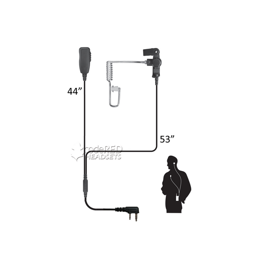 Code Red Headsets Investigator Two-Wire Microphone-Tactical Gear UK