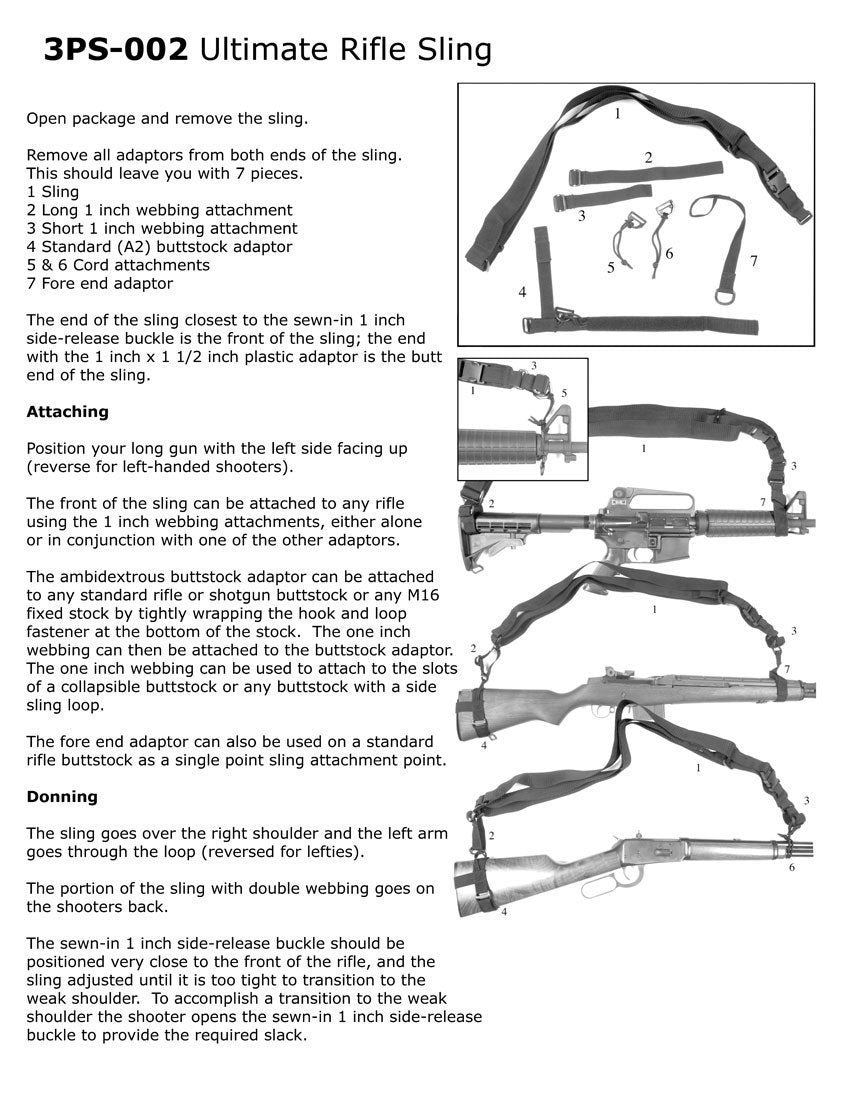 Condor 3 Point Sling Black-Tactical Gear UK
