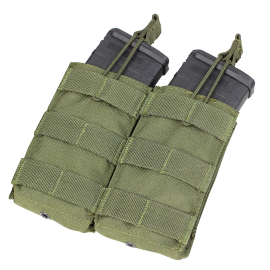 Condor Double Open-Top M4/M16 Mag Pouch OD Green-Tactical Gear UK