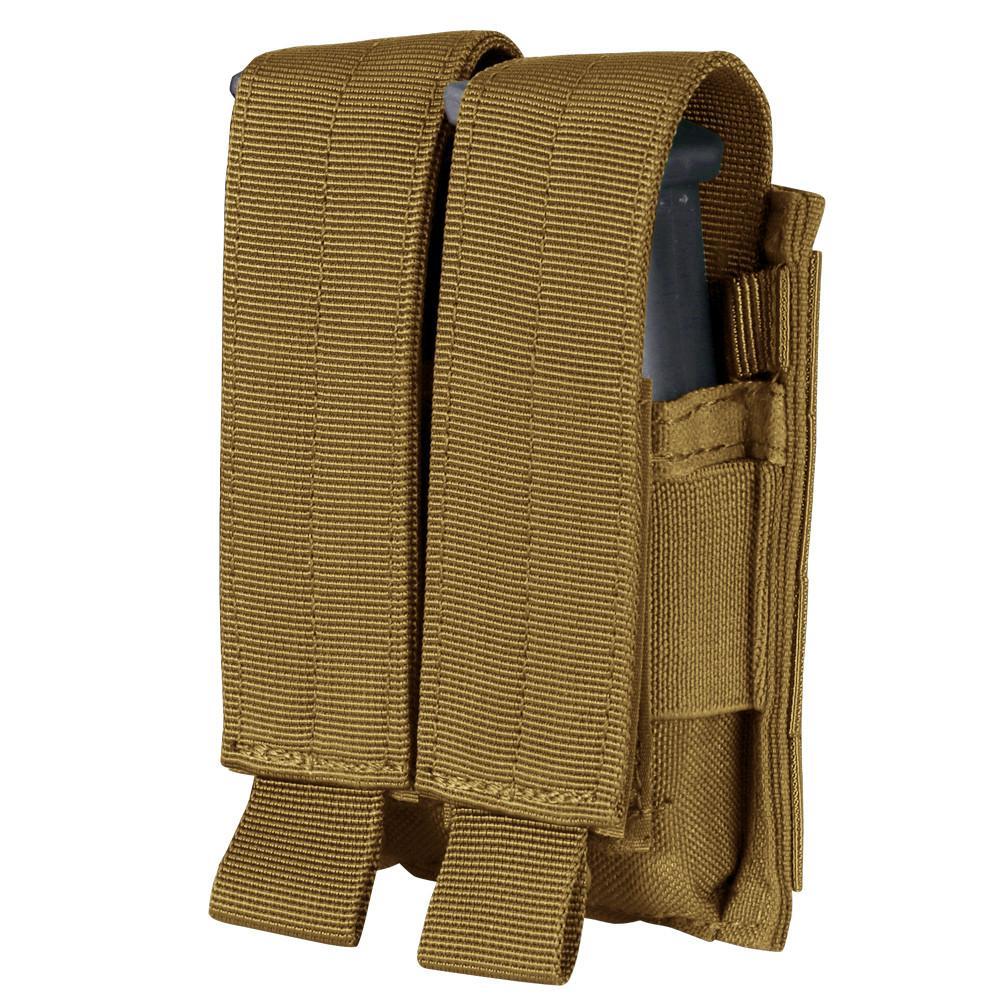 Condor Double Pistol Mag Pouch Coyote Brown-Tactical Gear UK