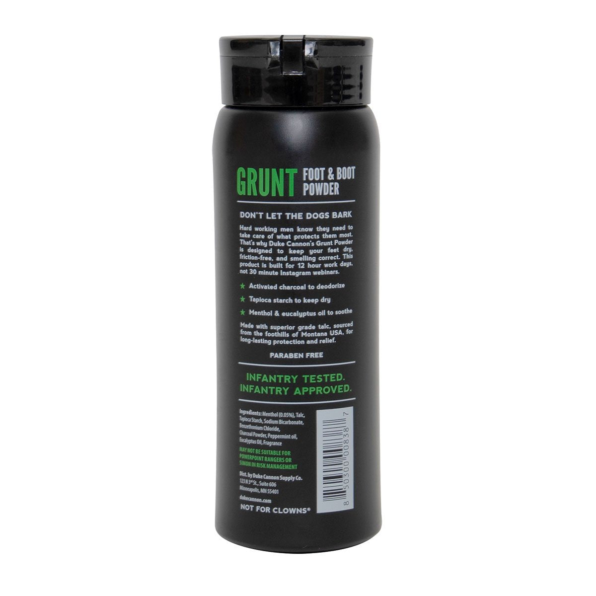 Duke Cannon Grunt Foot & Boot Powder 6oz-Tactical Gear UK