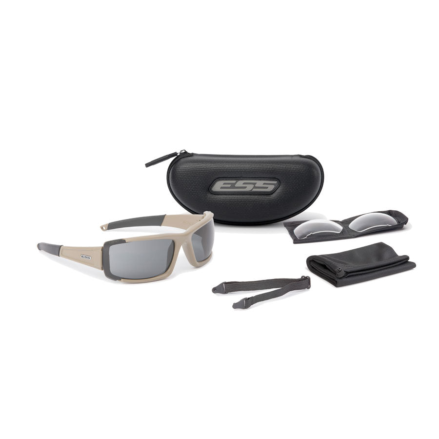 ESS Eye Pro CDI Max Terrain Tan Sunglasses Clear and Smoke Gray Lens-Tactical Gear UK