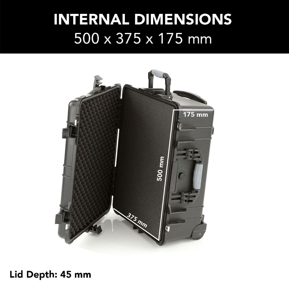 Evolution Gear HD Series Trolley Camera & Drone Hard Case 5520 - Black-Tactical Gear UK