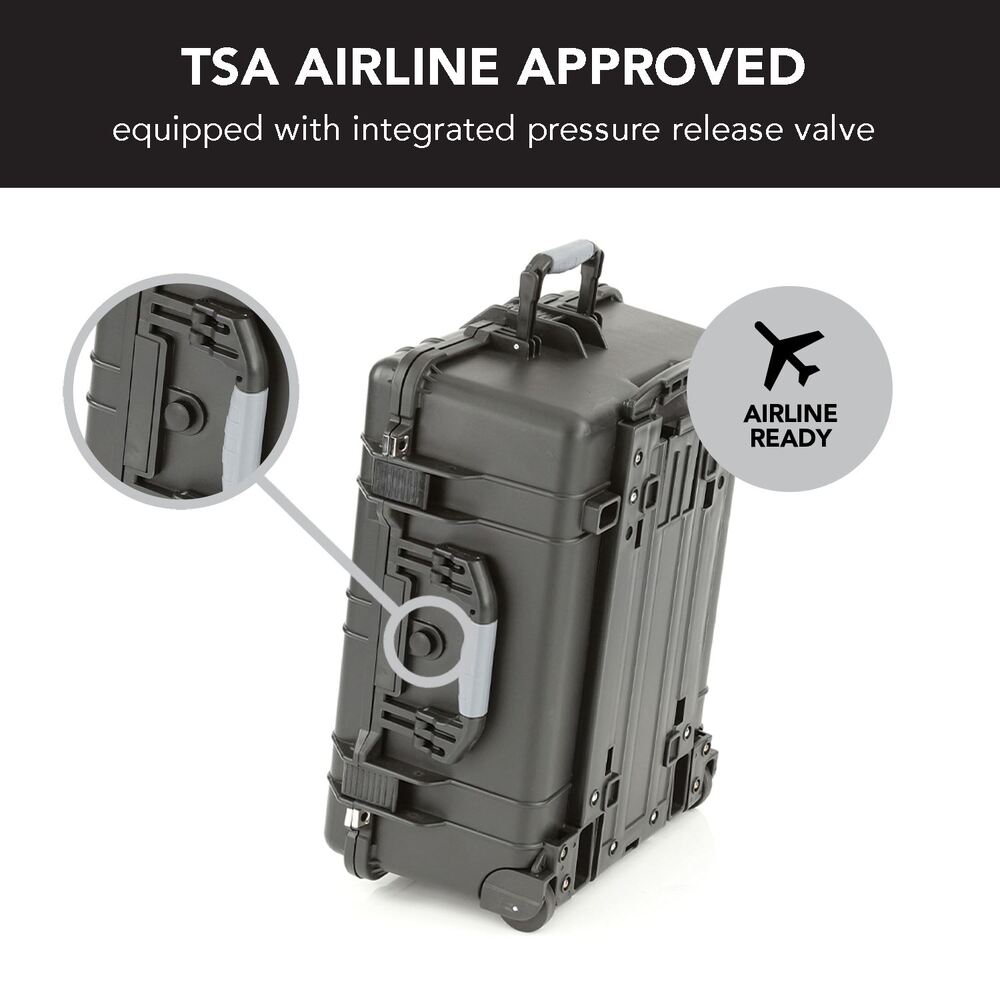 Evolution Gear HD Series Trolley Camera & Drone Hard Case 5520 - Black-Tactical Gear UK