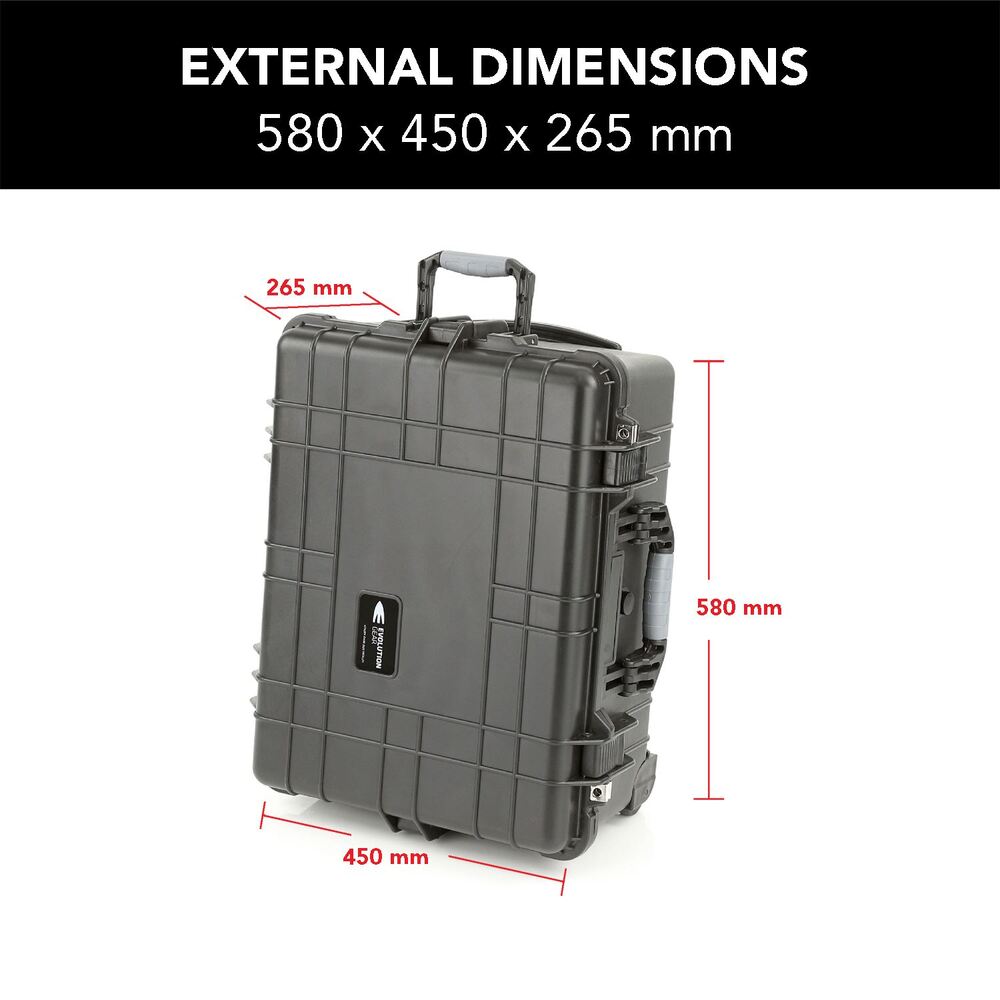Evolution Gear HD Series Trolley Camera & Drone Hard Case 5520 - Black-Tactical Gear UK