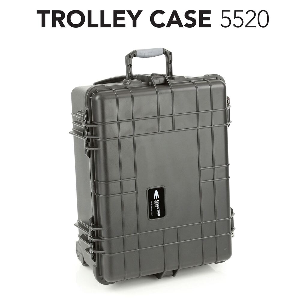 Evolution Gear HD Series Trolley Camera & Drone Hard Case 5520 - Black-Tactical Gear UK