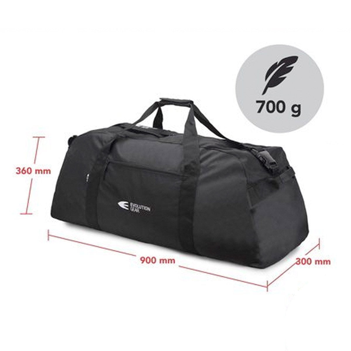 Evolution Gear Multipurpose Black Duffel Bag-Tactical Gear UK
