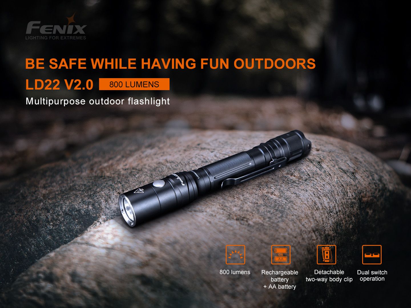 Fenix LD22 V2 Multi Use Flashlight-Tactical Gear UK