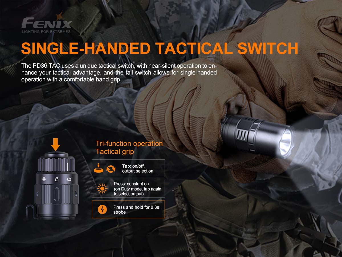 Fenix PD36 TAC 3000 Lumen Flashlight-Tactical Gear UK