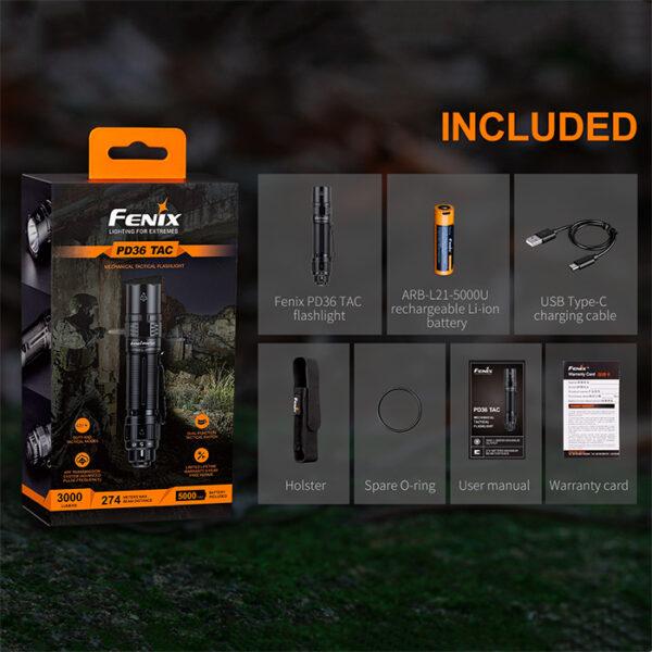 Fenix PD36 TAC 3000 Lumen Flashlight-Tactical Gear UK