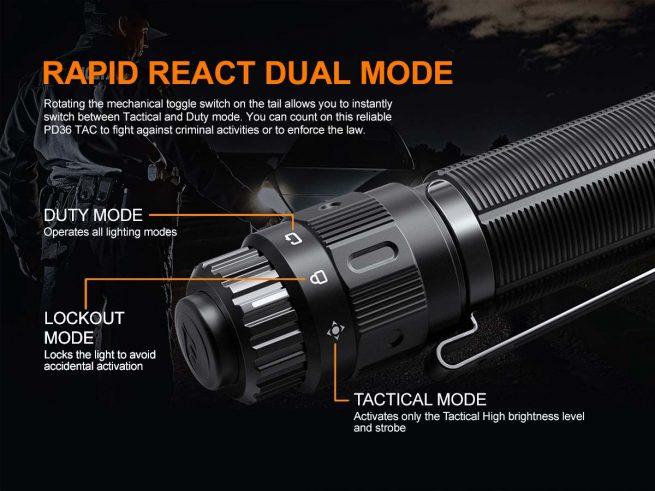 Fenix PD36 TAC 3000 Lumen Flashlight-Tactical Gear UK