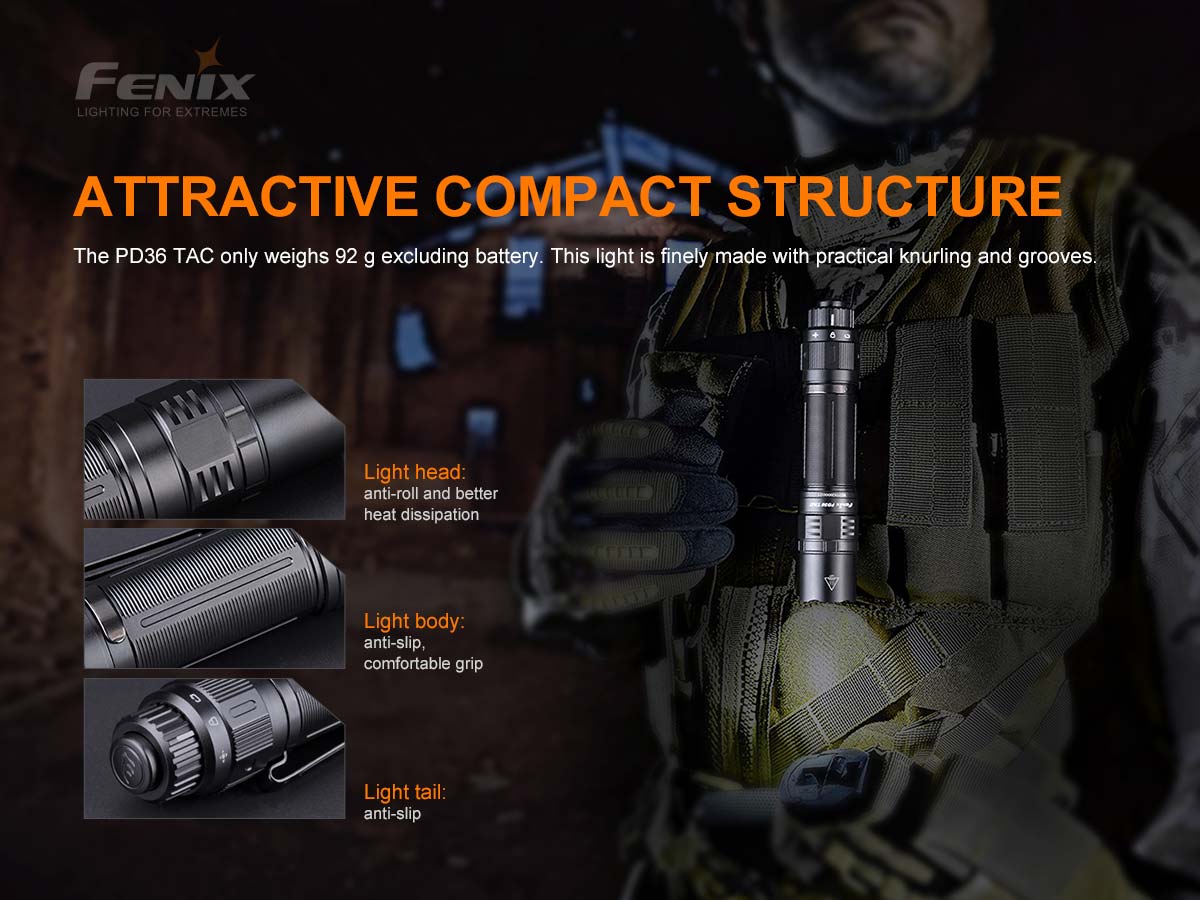 Fenix PD36 TAC 3000 Lumen Flashlight-Tactical Gear UK