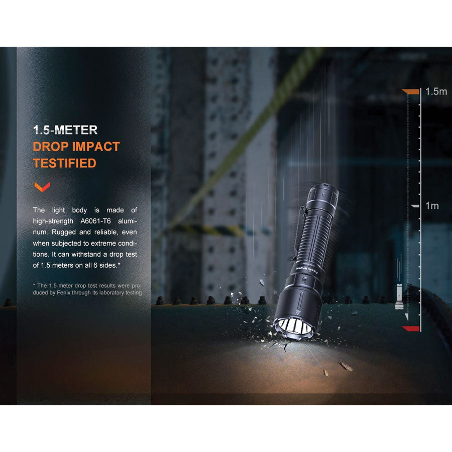 Fenix WF26R 3000 lumens 450m throw rechargeable torch with charging dock-Tactical Gear UK