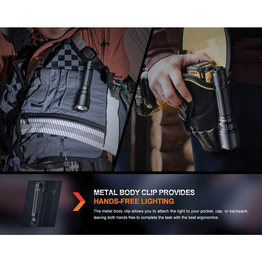 Fenix WF26R 3000 lumens 450m throw rechargeable torch with charging dock-Tactical Gear UK