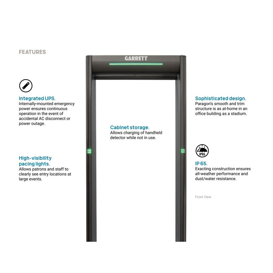 Garrett Paragon Walk-Through Metal Detector-Tactical Gear UK
