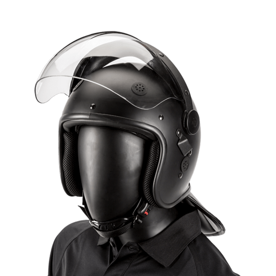 Haven Gear Riot Helmet with Bubble Visor Black Matte-Tactical Gear UK