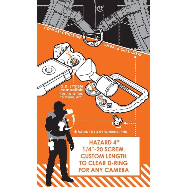 Hazard 4 1/4"-20 Knurled Slotted Camera Mount Screw-Tactical Gear UK