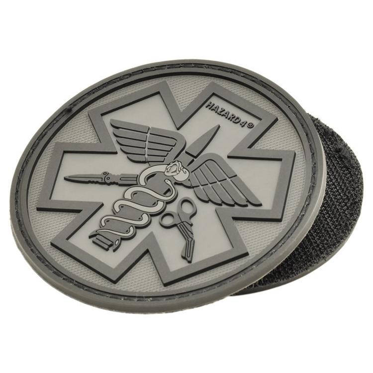 Hazard 4 Battle Paramedic Rubber Velcro Patch Black-Tactical Gear UK