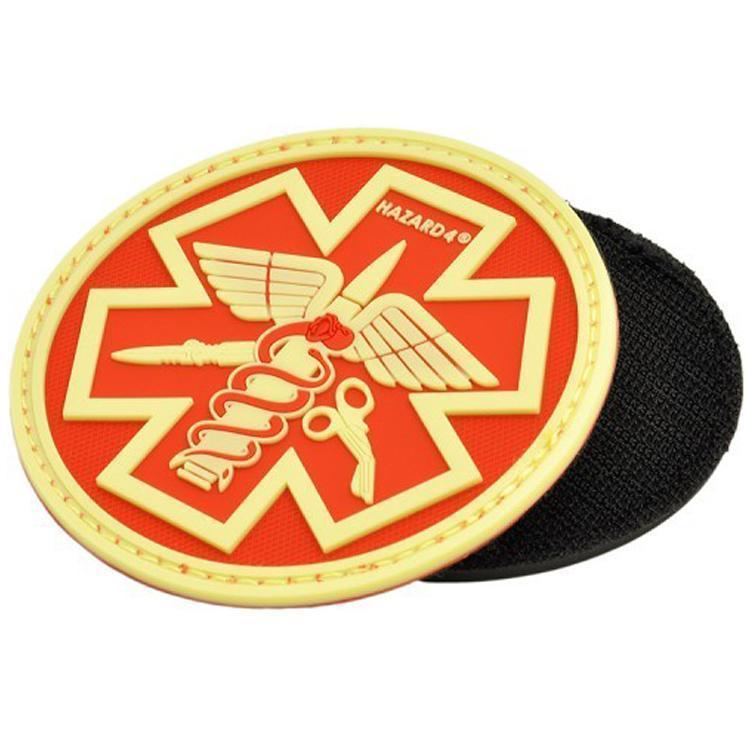 Hazard 4 Battle Paramedic Rubber Velcro Patch Red Glow-In-The-Dark-Tactical Gear UK