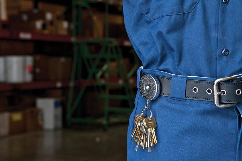 Key-Bak Original KB5 Belt Clip Self Retracting Reel 609mm Stainless Steel Chain Chrome-Tactical Gear UK