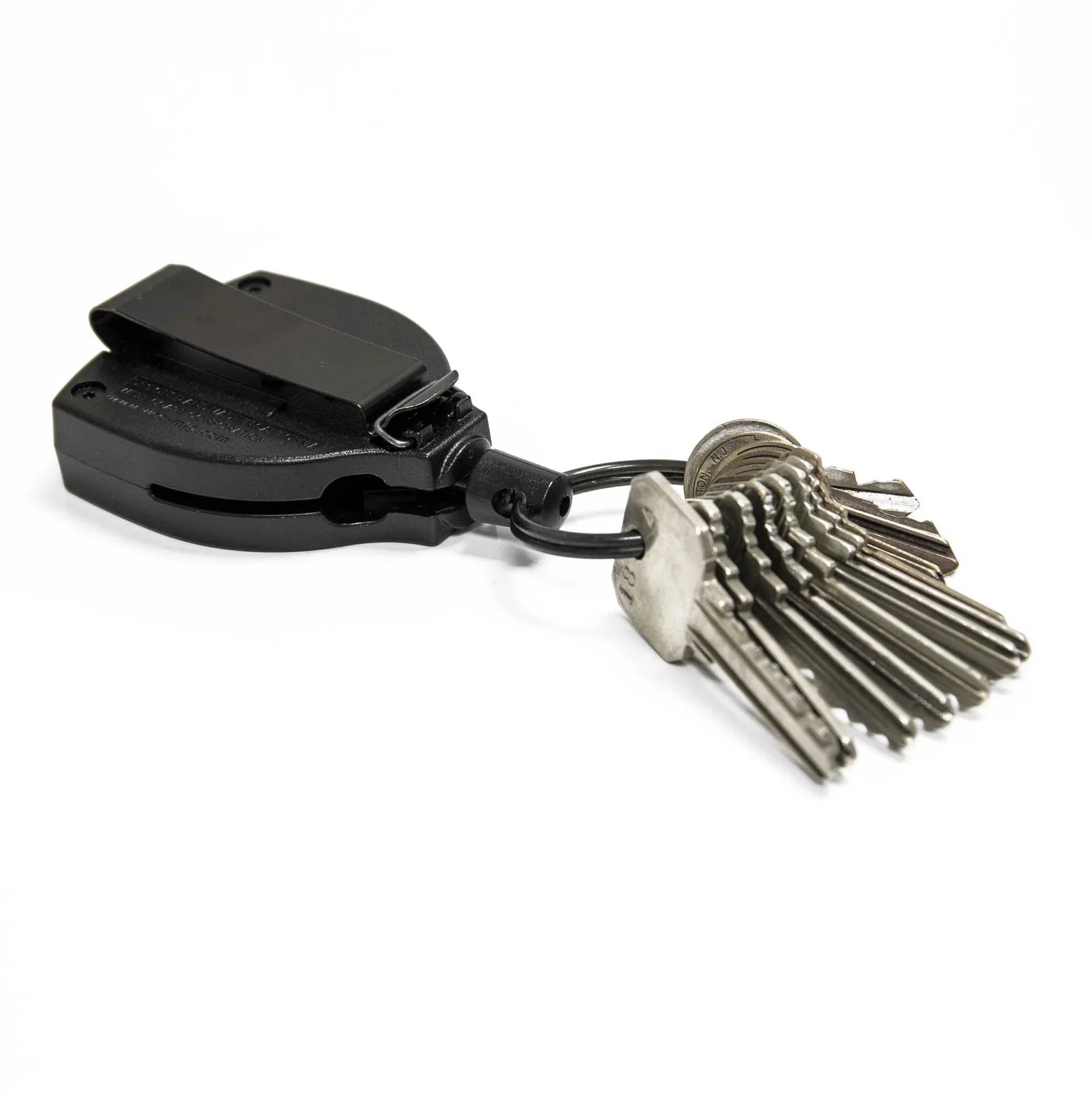 KeyBak Super 48 Plus Ambidextrous Heavy Duty Retractable Keychain with Belt Clip for Duty Belts-Tactical Gear UK