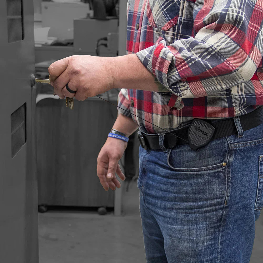 KeyBak Super 48 Plus Ambidextrous Heavy Duty Retractable Keychain with Belt Clip for Duty Belts-Tactical Gear UK