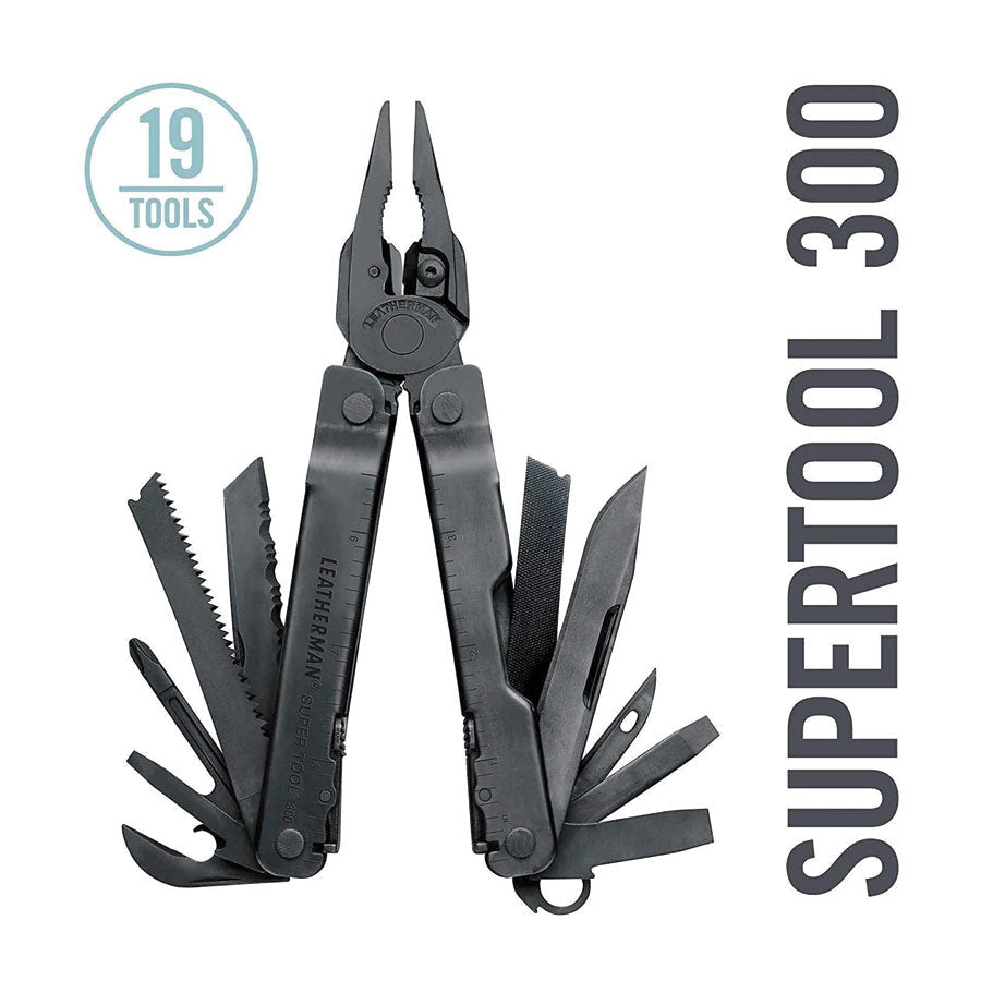 Leatherman Supertool 300 Black with Black MOLLE Sheath-Tactical Gear UK