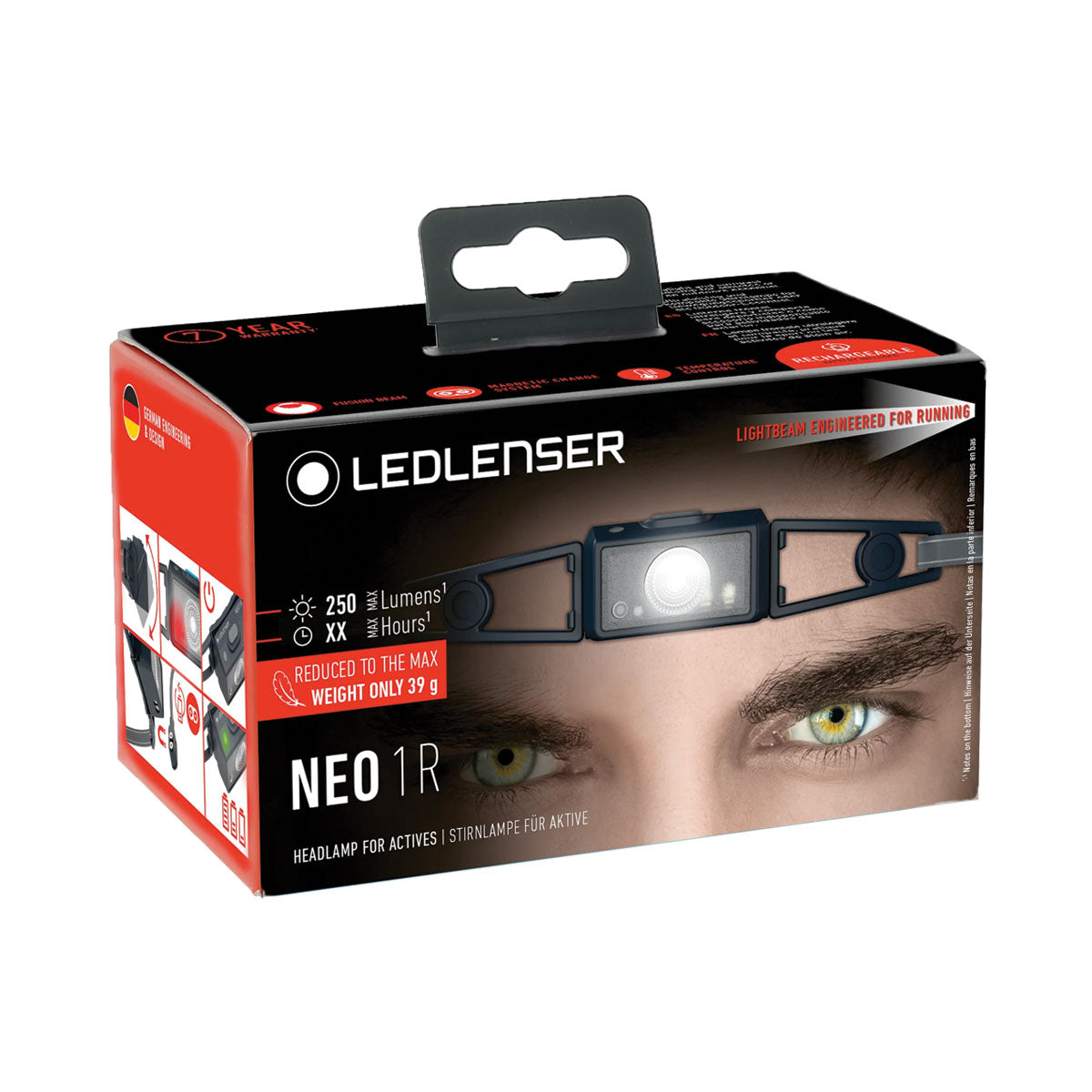 Ledlenser NEO1R Rechargeable Headlamp with Gift Box-Tactical Gear UK