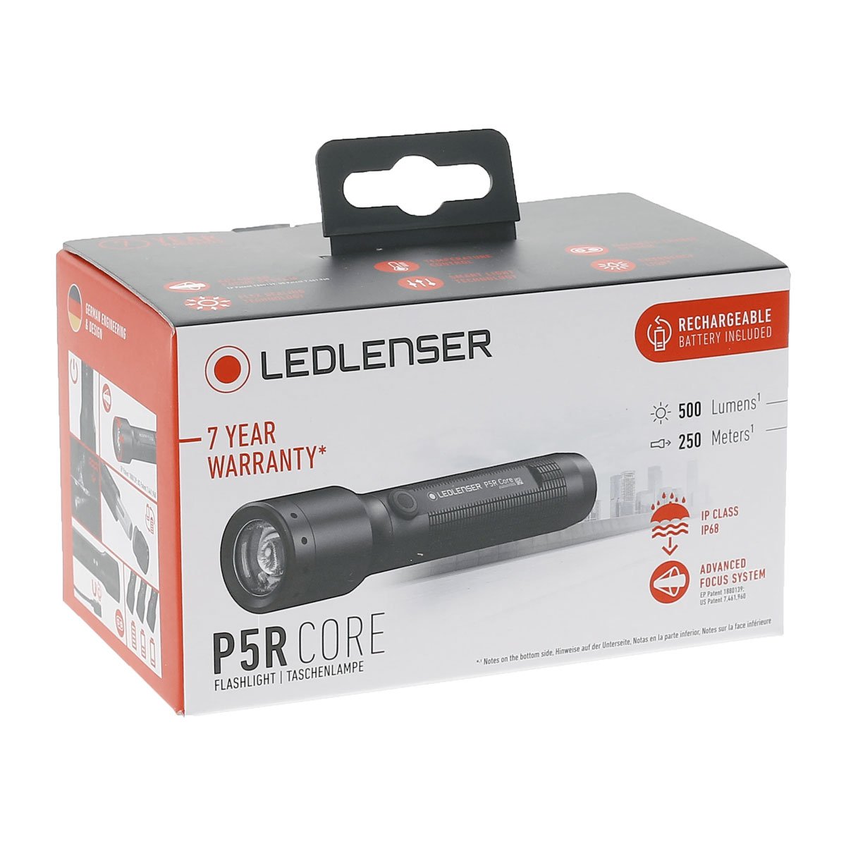 Ledlenser P5R Core 500 Lumens Rechargeable Flashlight-Tactical Gear UK