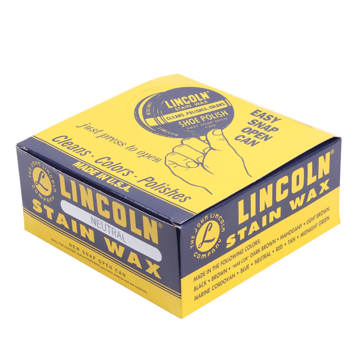 Lincoln USMC Stain Wax Shoe Polish Black-Tactical Gear UK